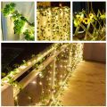 Artificial Plant Leaf Bail Fairy Lights Green Color Leafs Hanging Bail with Led Lights Use for Home, Office, and Wedding Decoration. 