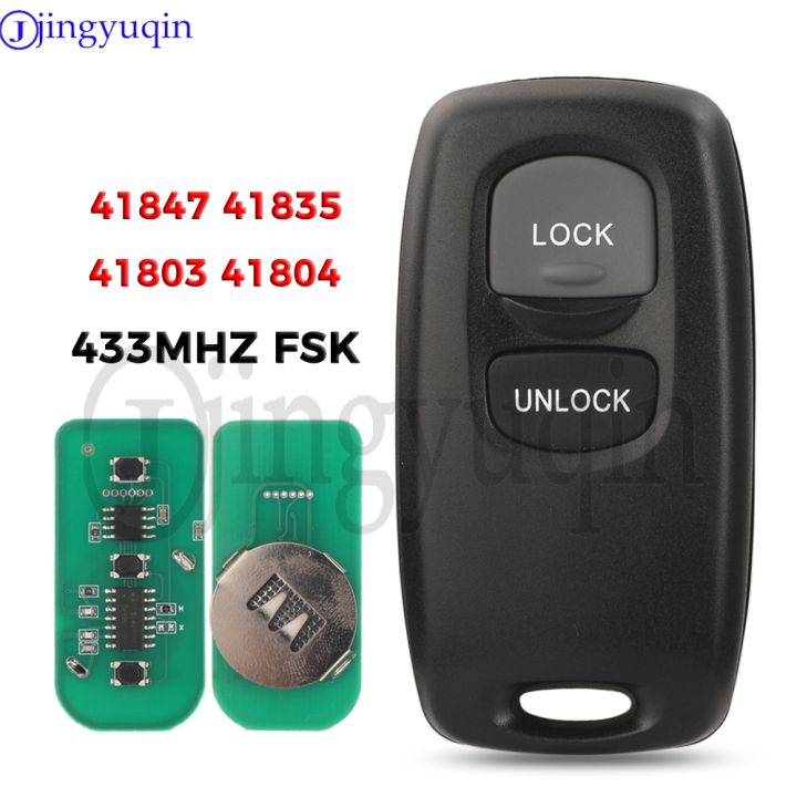 Jingyuqin 2 Buttons 433MHZ FSK 41803 41804 41847 41835 Remote Car Key For Mazda M6 2 3 6 Series 2003-2010 Ford Ranger Everest