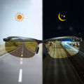 2 Pairs of Night Vision Glasses Men's Goggles Half Frame Fashion Glasses Day and Night Dual-use Driving Glasses Half Frame. 