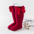2025 New Kids Socks Toddlers Girls Big Bow Knee High Quality Long Soft Autumn Winter 100% Cotton Lace Baby Tube Sock Calcetines. 