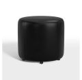 18" Worley Round Leather Ottoman Stool. 