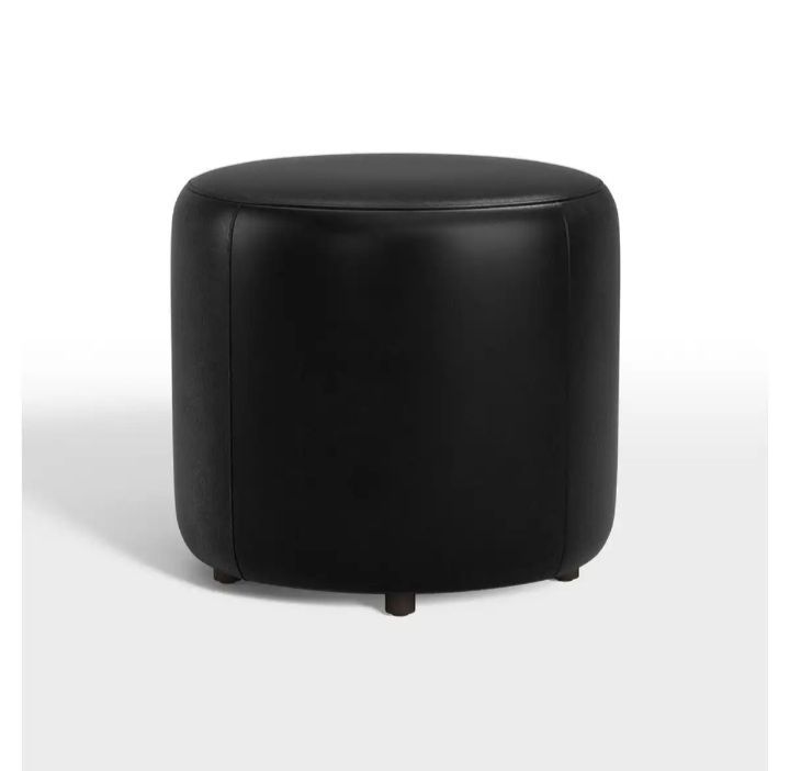 18"%20Worley%20Round%20Leather%20Ottoman%20Stool%20-%20Image%202