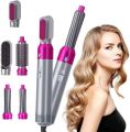 5 in 1 Hair Dryer Hot Comb Set Straightener Styling Tool Hair Dryer Household Best for Women. 
