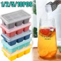 Ijsblokjes Mini Ice Cube Trays Easy Release Silicone Bottom Stackable Small Ice Cube Molds with Airtight Lid for Drink Freezer. 