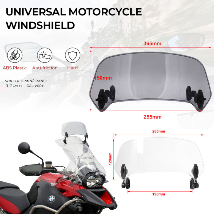 Universal%20Motorcycle%20Windshield%20Extension%20Adjustable%20Spoiler%20Clamp-On%20Windscreen%20Deflector%20Suitable%20For%20All%20Motorcycle%20Models%20-%20Image%202