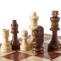 32 Pieses Wooden Chess Standard Tournamen Staunton Wood Chessmen 8cm King Height,Chess Pieces Only No Board.