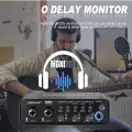 UX22 Audio Interface Sound Card 32-bit/192KHz AD Converter, Electric Guitar Live Recording Professional Studio Singing, Podcast. 