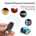 DC12V 10A Relay Receiver RF 433Mhz Universal Switch Remote Control 1CH Module 2CH Transmitter for LED Lighting Garage Gate Door.