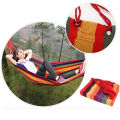 Single Wide Thick Canvas Hammock Outdoor Camping Backpackaging Leisure Swing Portable Hanging Bed Sleeping Swing Hammock. 