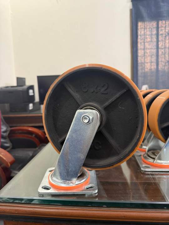 Heavy%20waight%20Pu%20Caster%208inch%202%20bracks%202%20survivas%20set%20high%20quality%20with%20warrenty%20-%20Image%208