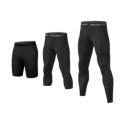 Men's Compression Leggings High Elastic Quick Dry Breathable Sports Base Layer for Gym Running Basketball Workout .