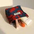 New Mini Female Cosmetic Bag Portable Red Soft Small Sanitary Napkin Storage Bag Commuter Coin Key Bag Portable Bank Card Bag.