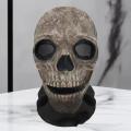Halloween Ghost Face Full Mask, 3D Printed Stretchable Mesh, Comically Horrifying Cosplay Party Skull Headdress.. 