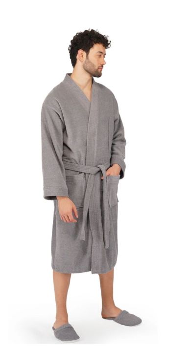 Bathrobe With Slippers 2 Piece Set