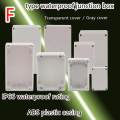 ABS plastic IP66 waterproof junction box, with grey cover and transparent cover as an option.