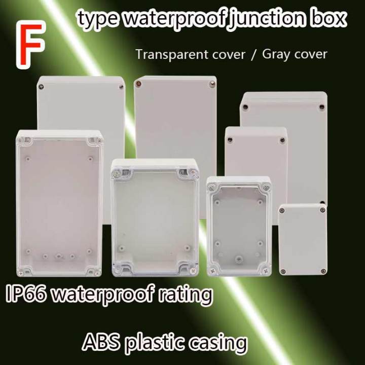 ABS plastic IP66 waterproof junction box, with grey cover and transparent cover as an option