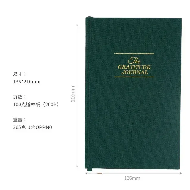 Reflection Writing Notebook Hardcover & Mindfulness Size Five Minute Gratitude Manifestation ...