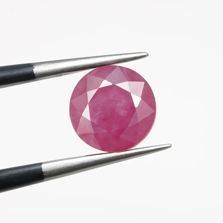 🔴 Premium Natural Ruby (Yakoot) Gemstone | Round Cut 💎 | Blood Red ...