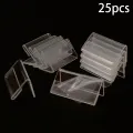 25Pcs Acrylic L-Shaped Label Stands 6x4cm Business Card Transparent Holders Deskstop Sign Frame Display Price Tag Poster Rack. 