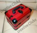 Vanity Box Case, Aluminium Make Up Box Case, Cosmetic Box Case, Beauty Box Case - RED 2 Color. 