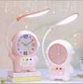 Astronaut Desk Lamp with Alarm Clock for Kids, Led Night Light Eye-care Small Desk Lamps with Clock for Boys and Girls. 