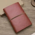 A6 Vintage Travelers binder Notebook Blank Kraft Diary PU Leather Loose leaf Notepad Journal Sketchbook Office Supplies. 