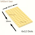 10PCS 6X12 Dots Base Plate Classic MOC DIY City Figures Building Blocks Bricks Parts Compatible with 3028 Children Toys . 