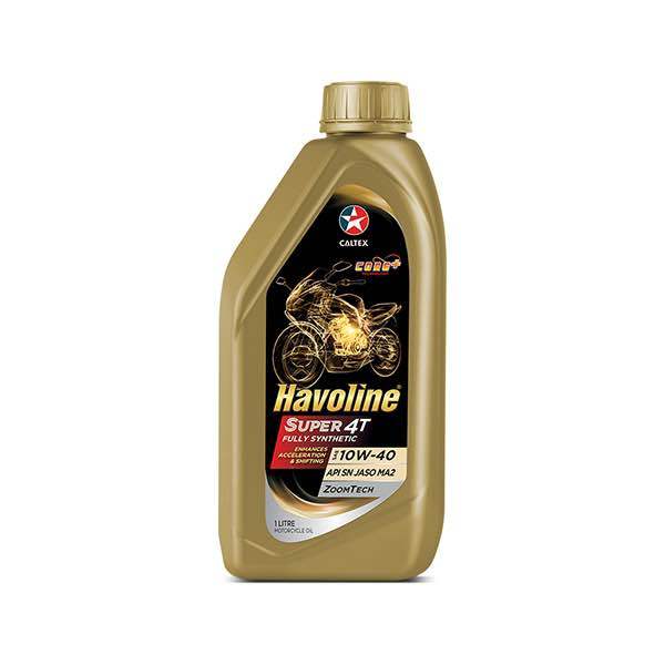 Havoline® Super 4T Fully Synthetic SAE 10W-40 - Engine oil for bike (1 L)