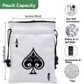 Funny Golf Valuables Pouch, PU Leather Golf Tee Pouch with Drawstring Closure Golf Ball Handbag Portable Ball Pouch. 