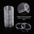 60Pcs Clear Coin Capsule Holder Case 17/38mm Transparent Coin Cases Commemorative Container Coin Storage Box Collection Supplies. 