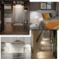 1PCS Human Ultra-thin Sensing Intelligent USB Charging Sensing Light Strip Display Cabinet Kitchen Wardrobe Dimming Light. 