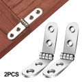 180 Degree 2pcs Foldable Hinge Flap Screw-On Hinges For Sewing Machine Cabinet Rounded Corner Buffer Hinge Furniture Hardware.