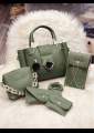 Fashion Inn 5PCS Ladies Handbags with Long Shoulders & Stylish Design I Ladies Hand Bags for Girls I Casual Women PU Leather-Bag Stylish Hand Bag For Girls. 