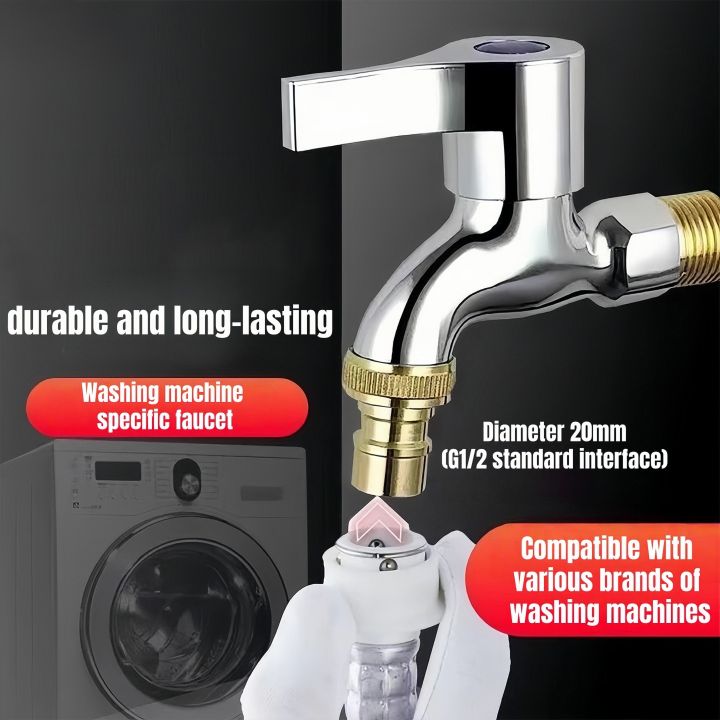 Copper%20mouthed%20washing%20machine%20faucet,%201/2%20inch%204-point,%20wall%20mounted%20garden%20balcony%20faucet,%20quick%20connect%20single%20cooling%20faucet%20-%20Image%203