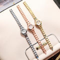 【New Trend】Women's small exquisite Arabic numerals small dial steel strap quartz watch suitable for Halloween gifts, daily wear and so on.. 
