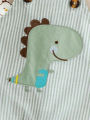 2PCS Baby Boys Summer Short Sleeve Cartoon Animal Suspenders Suit For Newborn-6M Casual Daily Wear. 