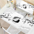 Large Gaming Mouse Pad Koi Fish Table Mat Yin Yang Fish Mousepad Company Big Deskmat 90x40CM Gamer Mausepad Extended Mouse Mat. 
