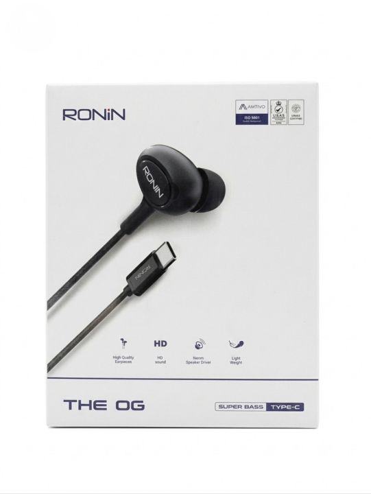 Ronin R-9 The OG Type-C Handsfree | 10mm Driver | Super Bass | HD Sound | In-Line Mic