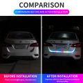 Car Rear Trunk Tail Light 120cm Colorful Dynamic Reverse Warning LED Strip 12v Additional Brake Follow Turn Signal Lamp. 