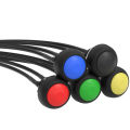 DaierTek 5PCS 12mm Momentary Push Button Switch On Off Mini Round Switch Waterproof PBS-33B 3A 125V AC with Pre-soldered Wire. 