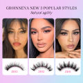 GROINNEYA Natural Long 10 Pairs 3D Mink False Eyelashes Fake Lashes Makeup Kit Mink Lashes Cat Eye lashes Short Eyelashes. 