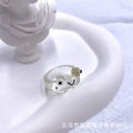 Fashion frog ring colorful resin ring personality animal cartoon cute finger ring. 