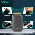 VGR V-375 Professional Electric Ultra Thin Shaver Rechargeable Razor for Face Care Beard Trimmer Reciprocating Blade with USB Travel Shaver, Men's Electric Razor, Electric Shaver. 