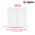 Tuya ZigBee Smart Scene Switch Wireless 12 Scene 4 Gang Push Button Remote Control Switches Automation Scenario For Tuya Devices. 