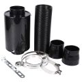 1 set 76mm 3 inch Universal Car Cold Air Filter Carbon Fibre Feed Enclosed Intake Induction Pipe Hose Kit. 