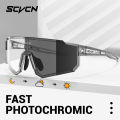 SCVCN Photochromic Cycling Glasses Women Sunglasses Outdoor Sports MTB Mountain Bike Road Bicycle Goggles Night Riding Eyewear.