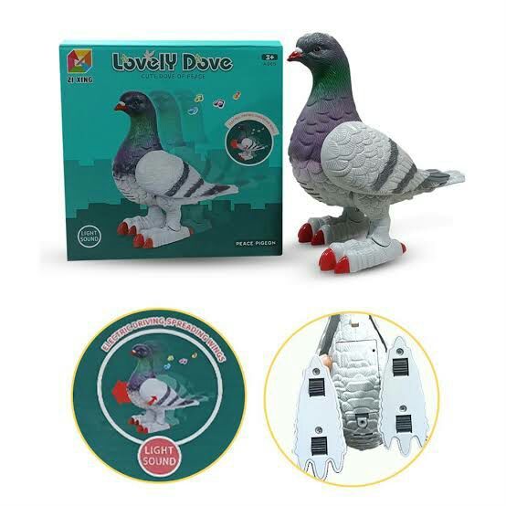 Pigeon Dove Battery Operated Toy with Flapping Wings,