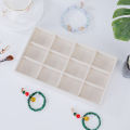 1PC, Flocking Jewelry Box Jewelry Tray, Color: Beige. 