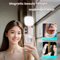 360° LED Ring Fill Light with Mirror Magnetic Selfie Light for MagSafe iPhone Perfect for Selfies Vlog Video Calls. 