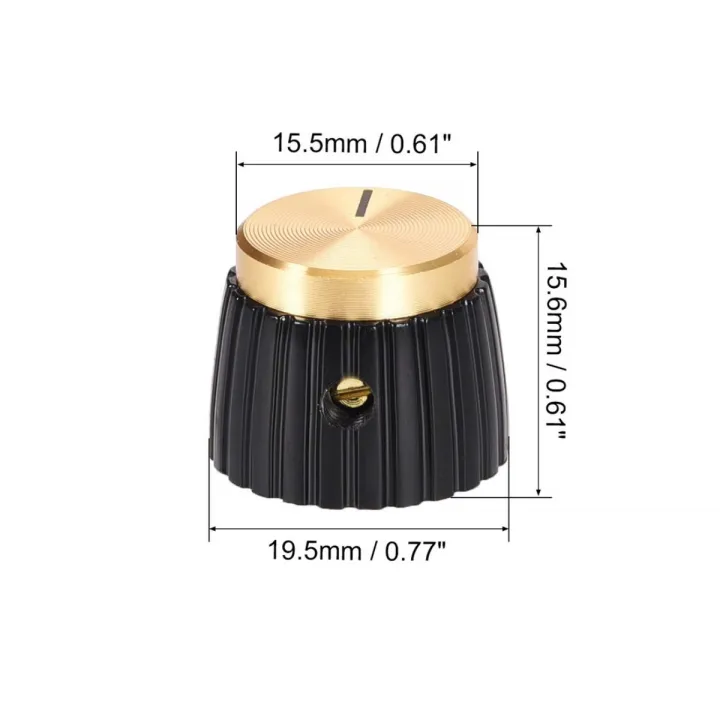 Miwayer%205/10/20%20Pcs%20Guitar%20Amplifier%20AMP%20Knobs%206.35MM%20Potentiometer%20Knob%20%20Cap%20Knobs/%20for%20Amplifie&Electric%20Guitar%20Pedal%20-%20Image%202